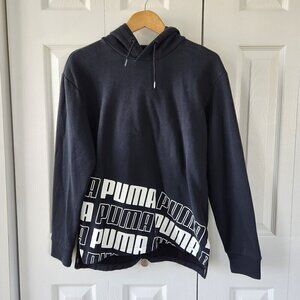 Puma Black Long Sleeve Side Split Hoodie